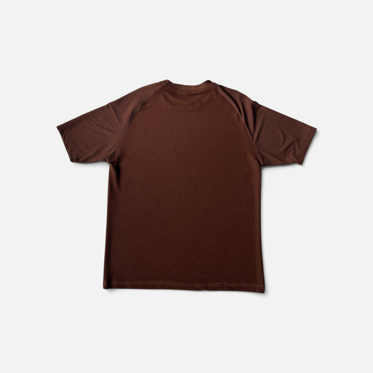 Round Neck Brown Nylon Shirt