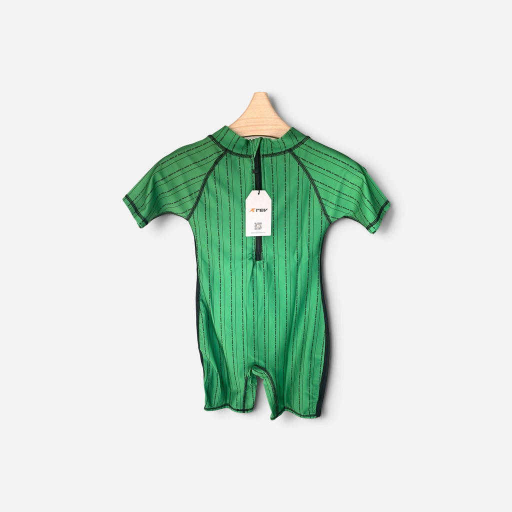Kids Swimsuit Zipper Plain