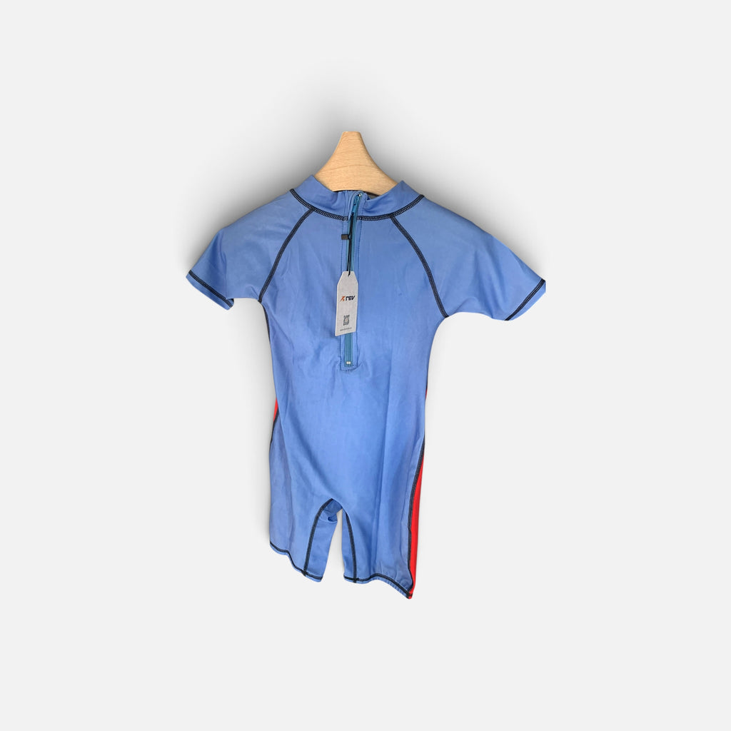 Kids Swimsuit Zipper Plain