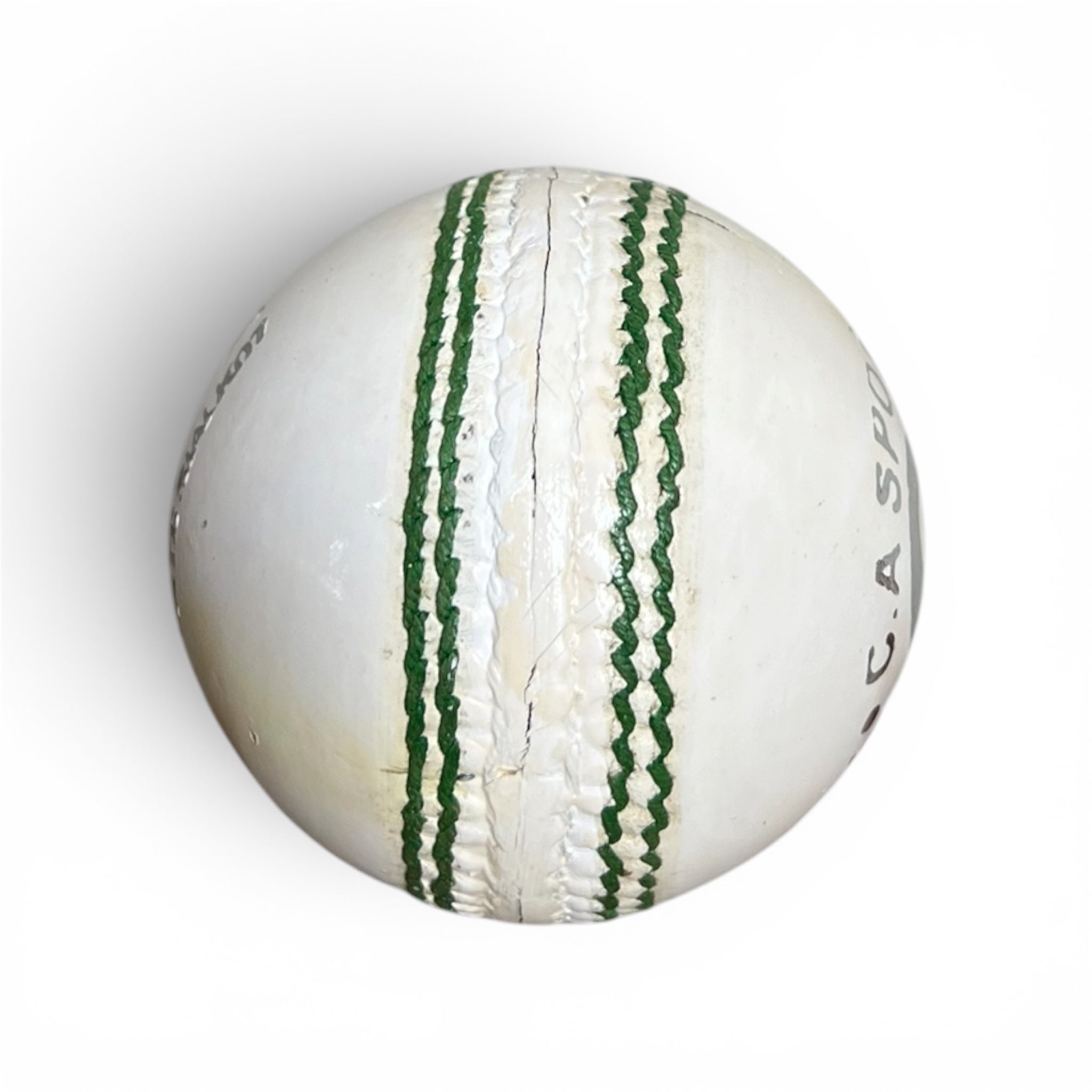 CA Super White hard cricket ball, view 2