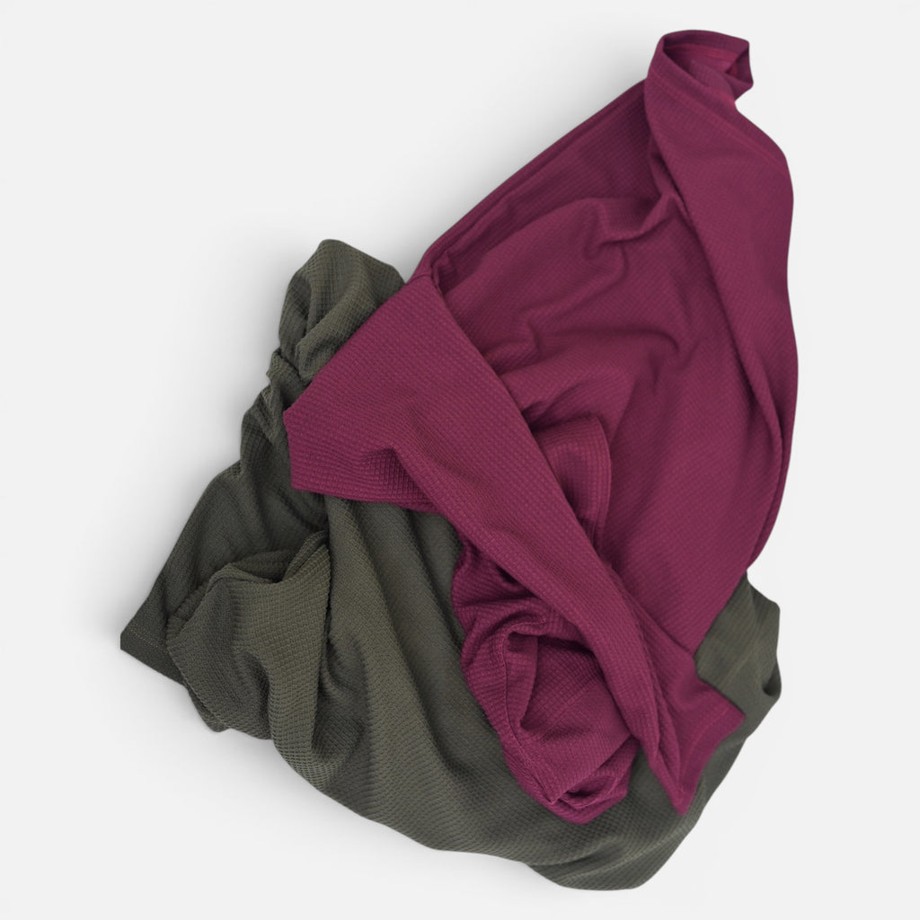 Cotton Waffle Quarter Zipper